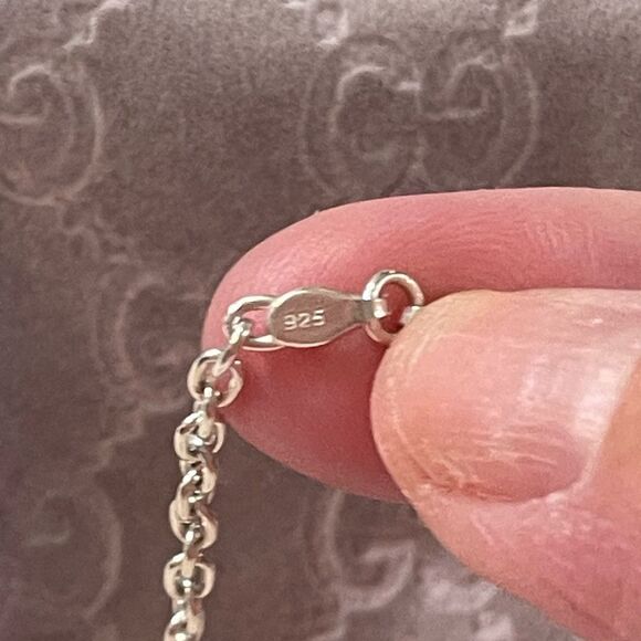 Gucci Interlocking G Pendant Necklace in Sterling Silver with Box & Pouch - Picture 3 of 5